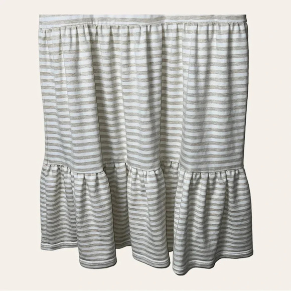 0030W. Bb DAKOTA MAXI TIERED DRESS WIDE STRAPS CREAM AND WHITE IN STRIPES XSMALL - Picture 7 of 14